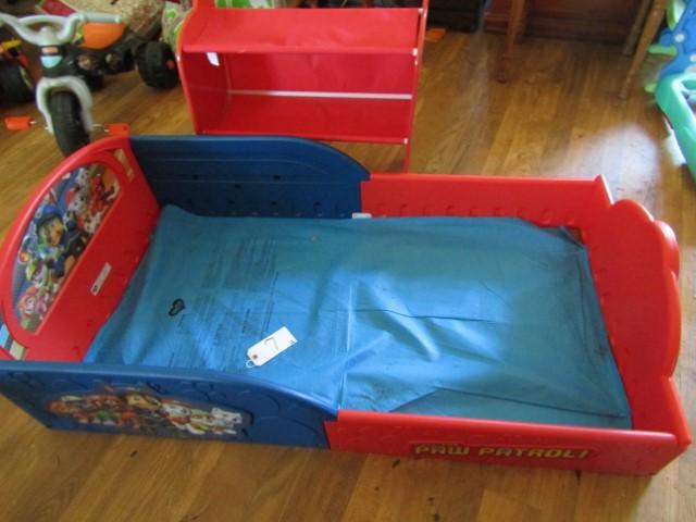 Paw Patrol Toddler Bed And Bookcase (LOCAL PICK UP ONLY)