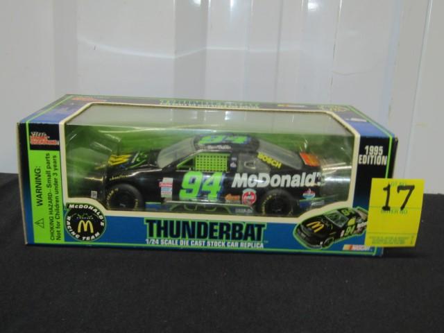 N I B Vtg 1995 Bill Elliott #94 Mcdonald's Thunderbat Diecast Race Car