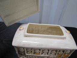 Vtg 1960s Treasure Craft Ceramic " Cookie Trolley " Cookie Jar