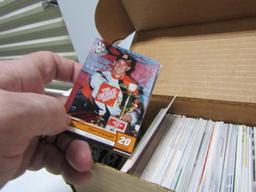 Over Half Of A 14 1/2" Box Of Nascar And Hockey Cards