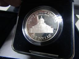 2000 - P Library Of Congress Proof Silver Dollar Coin