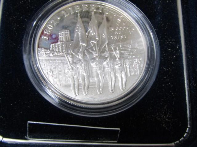 2002 - W U. S. Military Academy Bicentennial Commemorative Silver Dollar Proof Coin