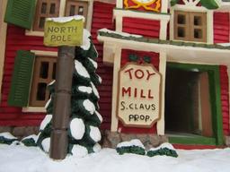 Never Displayed Simson Giftware North Pole Toy Mill Lighted Building