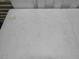 Folding Table W/ Carry Handle - Hard Plastic Top W/ Metal Frame  (LOCAL PICK UP ONLY)