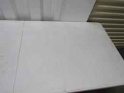 Folding Table W/ Carry Handle - Hard Plastic Top W/ Metal Frame  (LOCAL PICK UP ONLY)