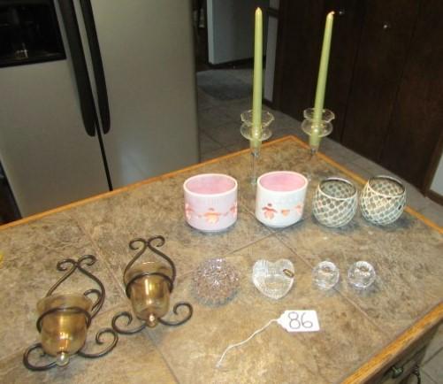 Lot Of Candles And Candle Holders