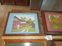 Lot Of 4 Framed And Matted Prints (LOCAL PICK UP ONLY)