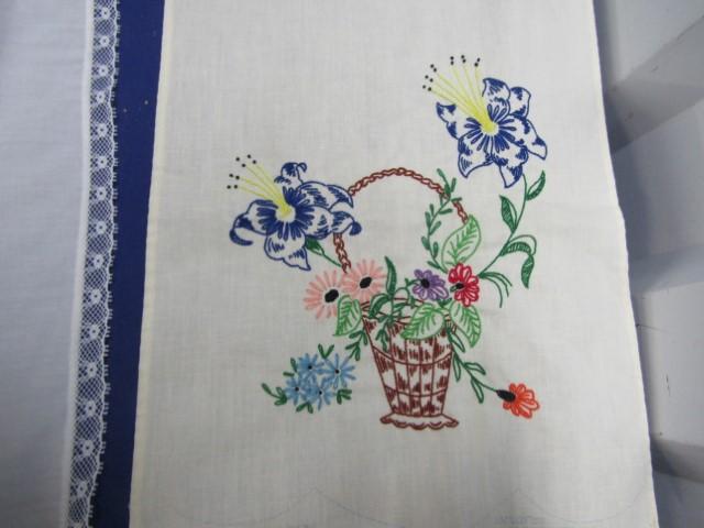 3 Vtg Table Runners W/ Embroidered Designs