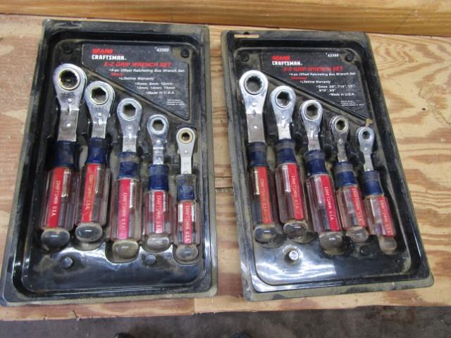 2 Sets Of 5 Craftsman E Z Grip Ratcheting Off Set Wrenches