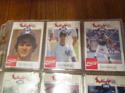 Vtg Don Mattingly 23 Coca Cola Restaraunt Baseball Card Set 1978-1991