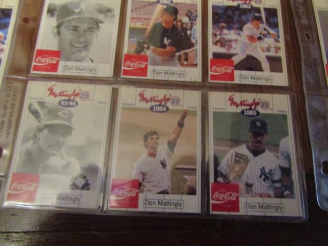 Vtg Don Mattingly 23 Coca Cola Restaraunt Baseball Card Set 1978-1991