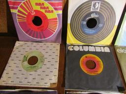 Lot Of Twenty 45 R P M Country Vinyl Records W/ Sleeves