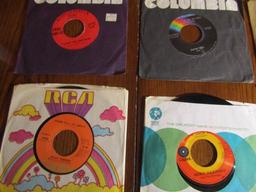 Lot Of Twenty 45 R P M Country Vinyl Records W/ Sleeves