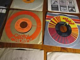 Lot Of Twenty 45 R P M Country Vinyl Records W/ Sleeves