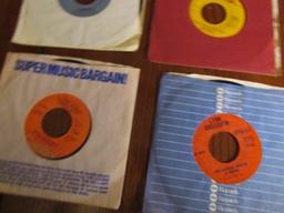 Lot Of Twenty 45 R P M Country Vinyl Records W/ Sleeves