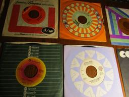 Lot Of Twenty 45 R P M Country Vinyl Records W/ Sleeves