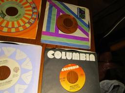 Lot Of Twenty 45 R P M Country Vinyl Records W/ Sleeves