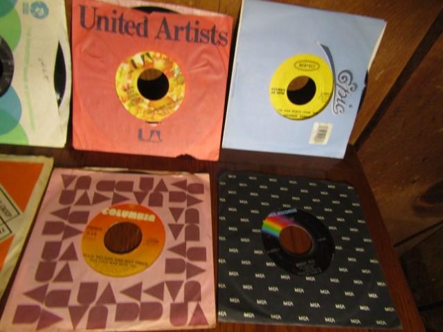 Lot Of Twenty 45 R P M Country Vinyl Records W/ Sleeves