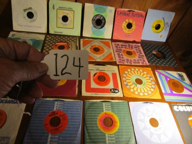 Lot Of Twenty 45 R P M Country Vinyl Records W/ Sleeves