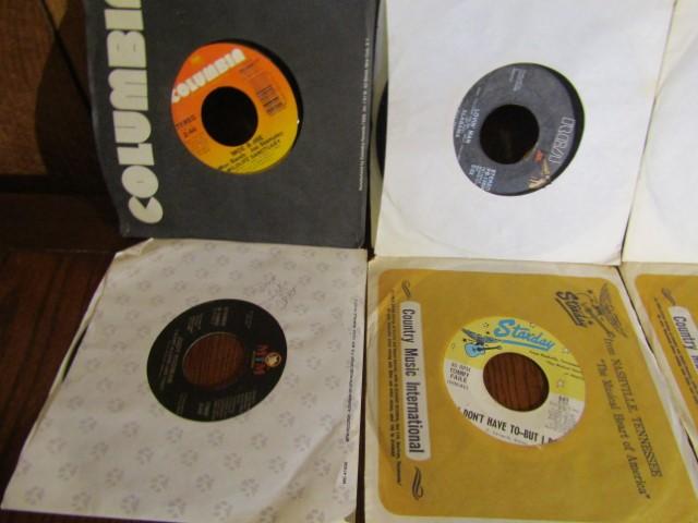 Lot Of Twenty 45 R P M Country Vinyl Records W/ Sleeves