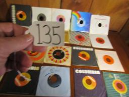 Lot Of Twenty 45 R P M Country Vinyl Records W/ Sleeves