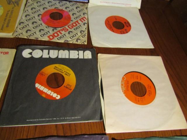 Lot Of Twenty 45 R P M Country Vinyl Records W/ Sleeves