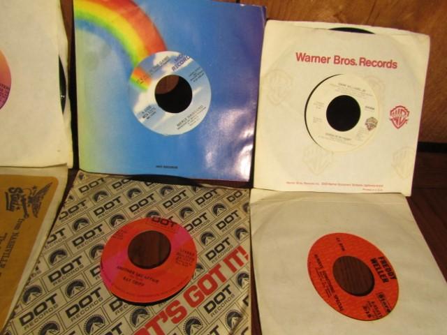 Lot Of Twenty 45 R P M Country Vinyl Records W/ Sleeves