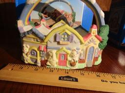 2 N I B Porcelain Easter House Baskets