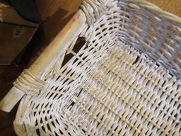 2 Large Baskets, Plant Basket And Metal Basket  (Local Pick Up Only)