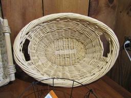 2 Large Baskets, Plant Basket And Metal Basket  (Local Pick Up Only)