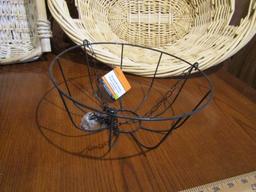 2 Large Baskets, Plant Basket And Metal Basket  (Local Pick Up Only)