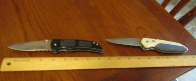 2 Larger Folding Knives Both W/ Belt Clips