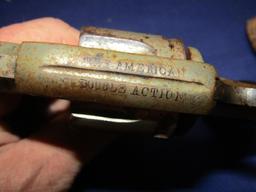 Vtg The American Double Action Revolver By H And R Firearms W/ Leather Holster
