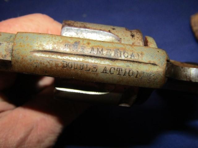 Vtg The American Double Action Revolver By H And R Firearms W/ Leather Holster