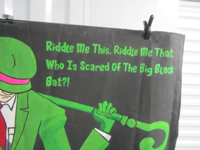 Batman The Riddler Hand Painted Poster On Canvas