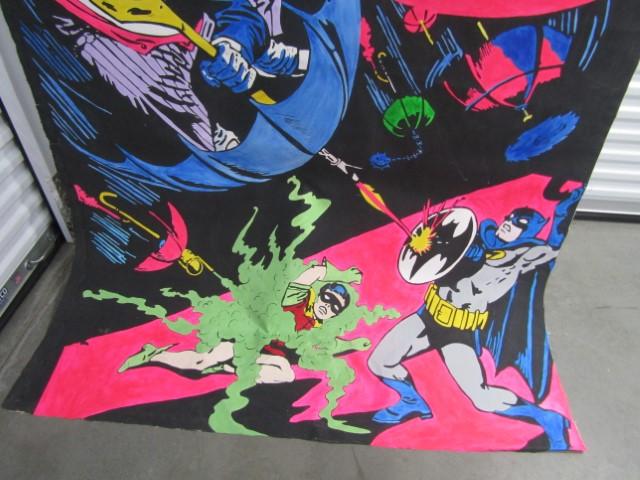 Large Batman D C Comics Hand Painted Poster On Canvas