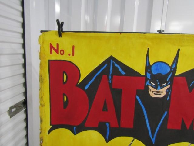 Large Batman D C Comics Hand Painted Poster On Canvas