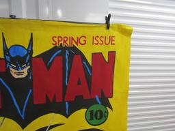 Large Batman D C Comics Hand Painted Poster On Canvas