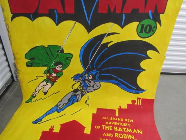 Large Batman D C Comics Hand Painted Poster On Canvas