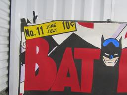 Large Batman D C Comics Hand Painted Poster On Canvas