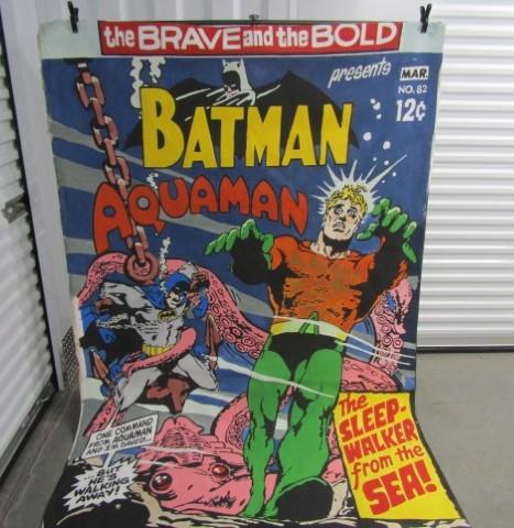 Large Batman D C Comics Hand Painted Poster On Canvas