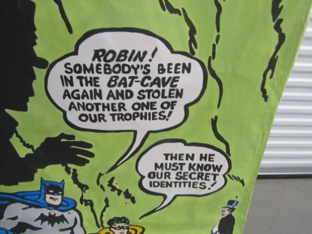 Large Batman D C Comics Hand Painted Poster On Canvas