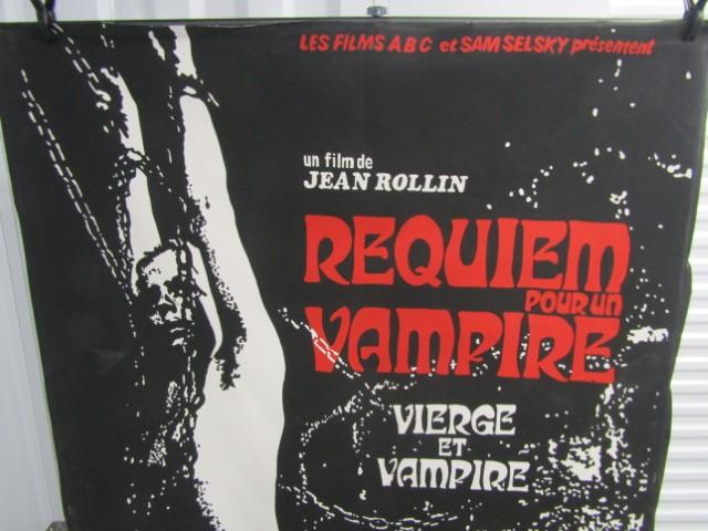 Large Hand Painted On Canvas French Movie Poster " Requiem Pour Un Vampire