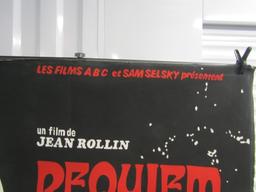 Large Hand Painted On Canvas French Movie Poster " Requiem Pour Un Vampire