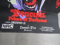 Large Dracula Prince Of Darkness Hand Painted On Canvas Movie Poster