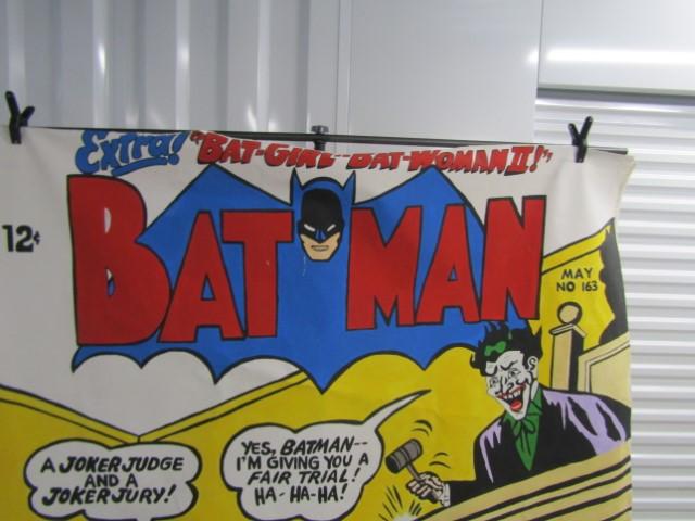 Large Batman D C Comics Hand Painted Poster On Canvas