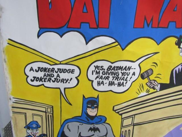 Large Batman D C Comics Hand Painted Poster On Canvas