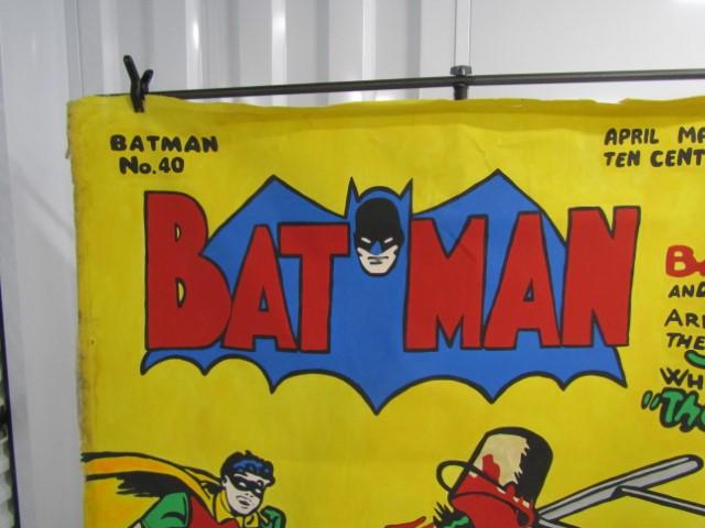 Large Batman D C Comics Hand Painted Poster On Canvas