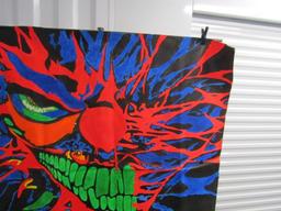 Hand Painted On Canvas Psychodelic Clown Poster