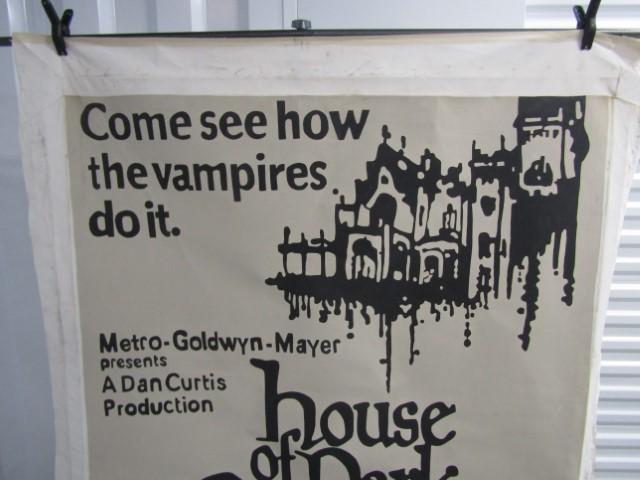 Hand Painted On Canvas Movie Poster " House Of Dark Shadow "